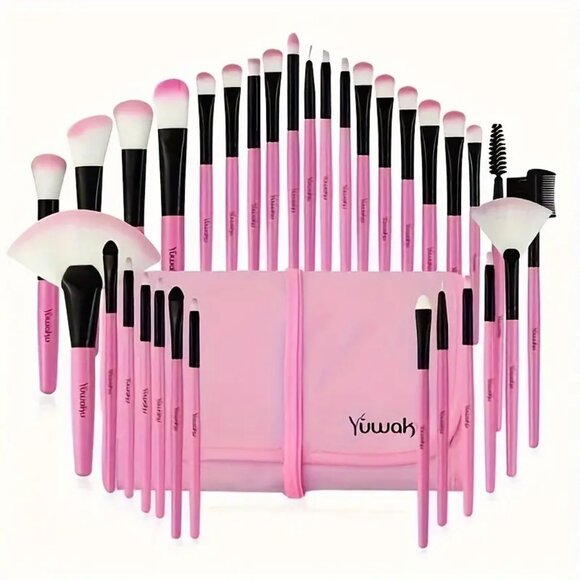 32 Piece Professional Makeup Brush Set With Case, Makeup Brush Set - Picture 1 of 1